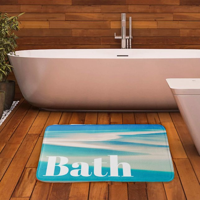 Tapis De Bain Ocean Beach Bath Mat Côtier Inspiré de la mer (Créateur téléchargé)