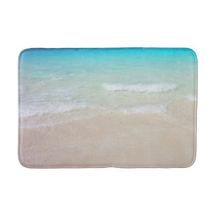Tapis De Bain Océan bleu tropical et sable de plage