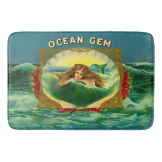 Tapis De Bain Ocean Gem mermaid étiquette de cigare