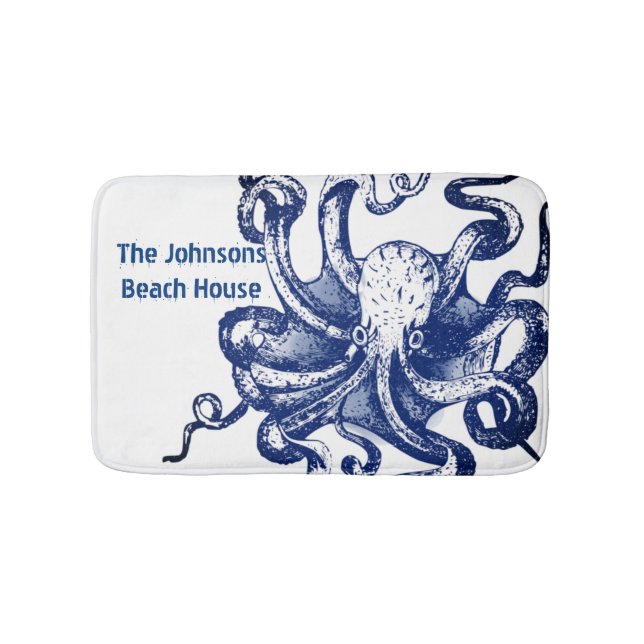 Tapis De Bain Octopus bleu (Devant)