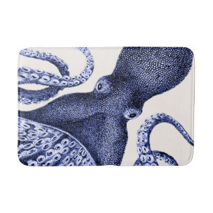 Tapis De Bain Octopus bleu paysage