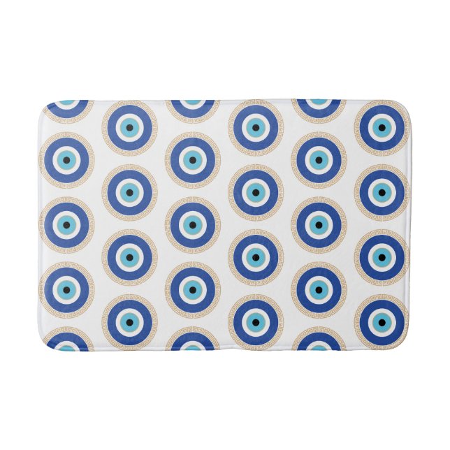 Tapis De Bain Oeil mal grec dans la clé grecque (Devant)