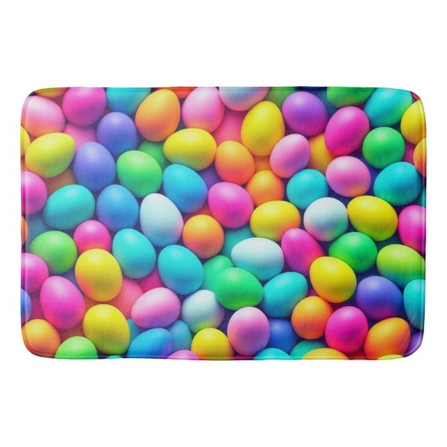 Tapis De Bain Oeuf de Pâques aux couleurs vives/Printemps (Devant)