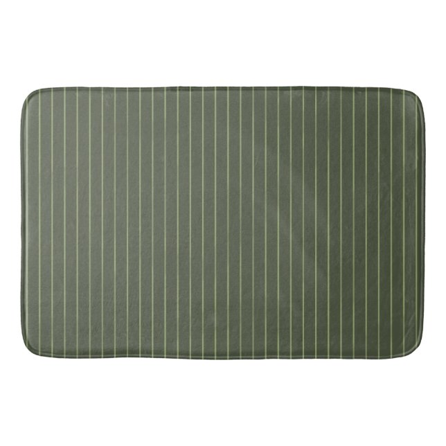 Tapis De Bain Olive Pinstripes (Devant)