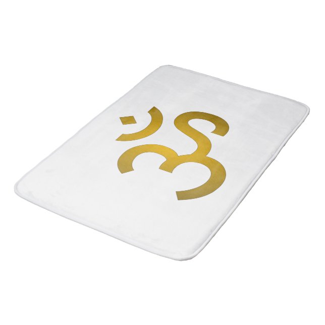 Tapis De Bain Om Devanagari - Blanc (Angle)