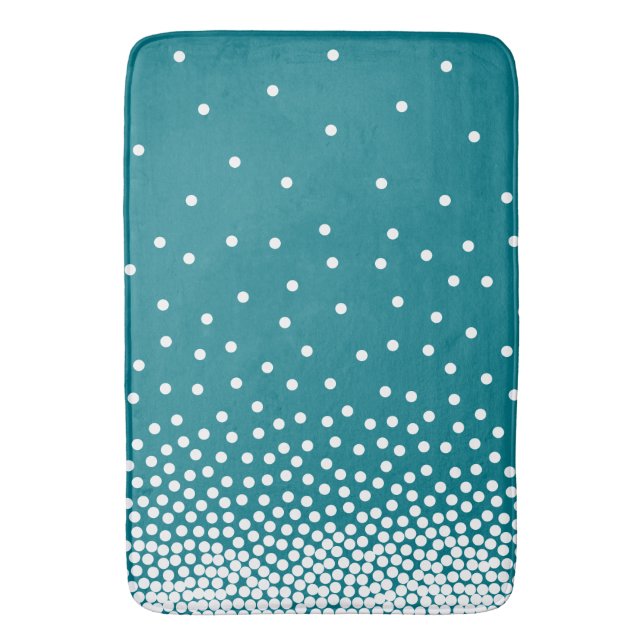 Tapis De Bain Ombré 240816 - Turquoise blanc et foncé (devant Vertical)
