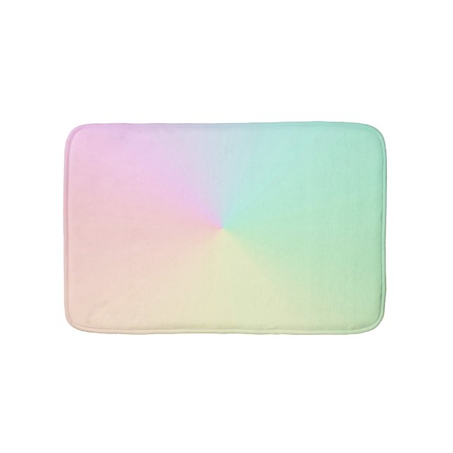 Tapis De Bain Ombre Arc-en-ciel Pastel émaillé de boue esthétiqu (Devant)