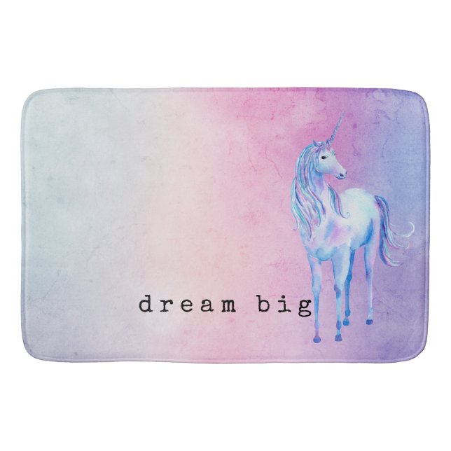 Tapis De Bain Ombre bleu violet Unicorn (Devant)
