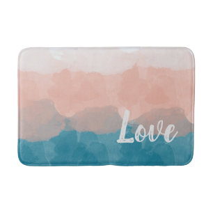 Tapis De Bain Ombre rose et bleu amour dégradant