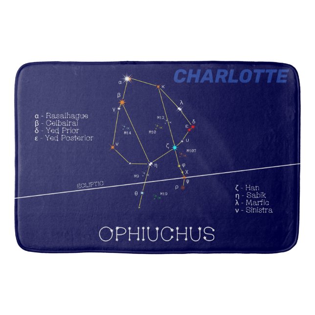 Tapis De Bain Ophiuchus de constellation zodiaque (Devant)