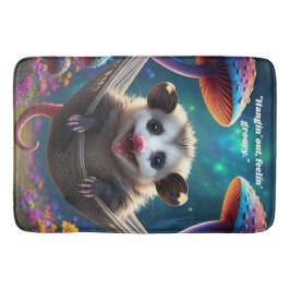 Tapis De Bain Opossum psychédélique personnalisé Hippie