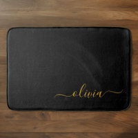 Or Monogramme Féminin Moderne 'Black Gold'