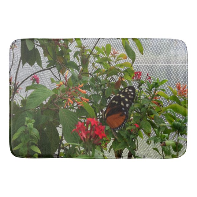 TAPIS DE BAIN ORANGE BUTTERFLY (Devant)