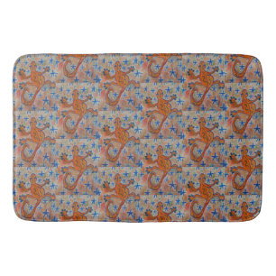 Tapis De Bain Orange Gecko