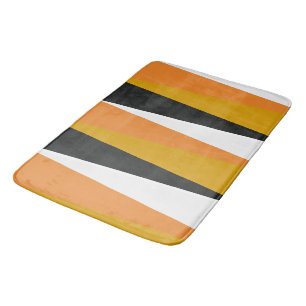 Tapis De Bain Orange jaune et gris