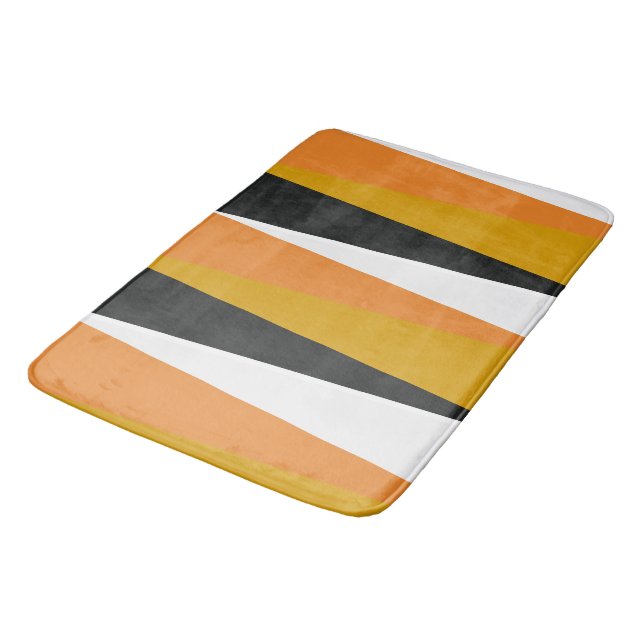 Tapis De Bain Orange jaune et gris (Angle)
