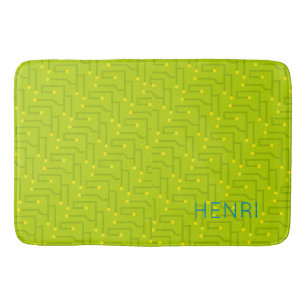 Tapis De Bain Ordinateur Circuit Carte Enfants NOM Moderne color