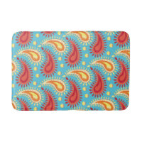 Oriental Turquoise Orange Perse Motif Paisley