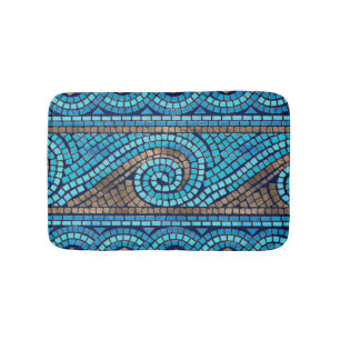 Tapis De Bain Ornement de mosaïque grecque