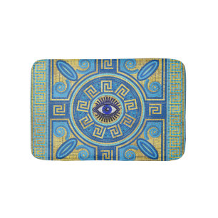 Tapis De Bain Ornement en mosaïque de l'oeil malin