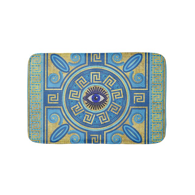 Tapis De Bain Ornement en mosaïque de l'oeil malin (Devant)