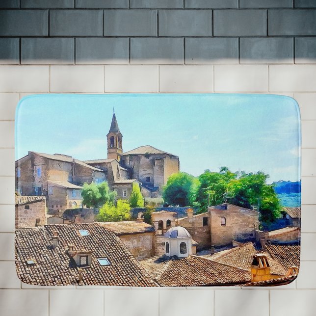 Tapis De Bain Orvieto Italie Hillside (Créateur téléchargé)