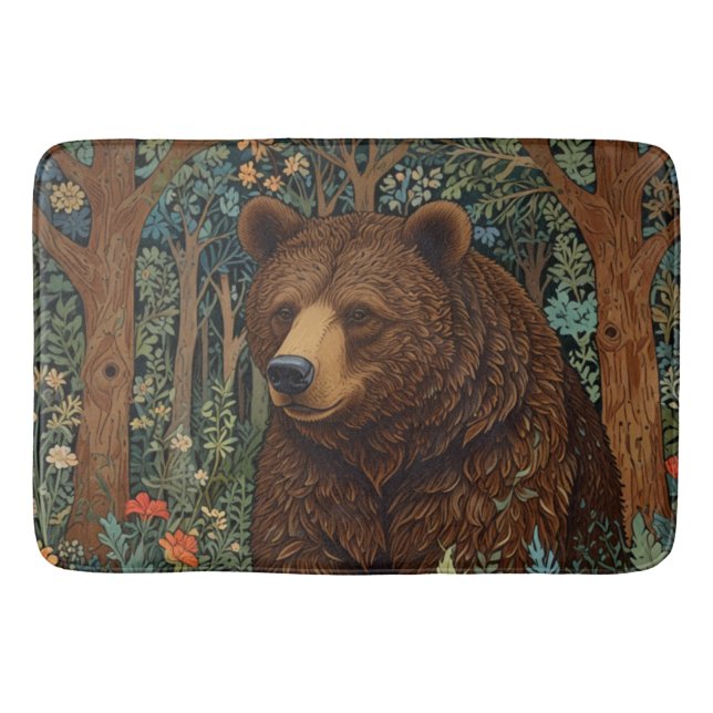 Tapis De Bain Ours brun rustique rétro (Devant)
