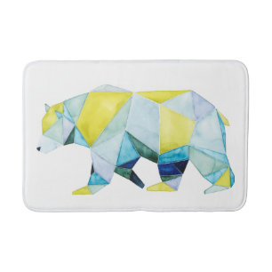 Tapis De Bain Ours géométrique