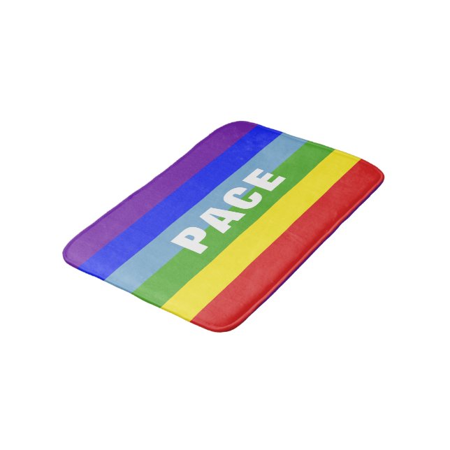 Tapis De Bain Pace - Peace - Peace - Rainbow Color Arc-en-ciel (Angle)