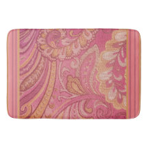Paisley and Stripes Rose and Orange Gold