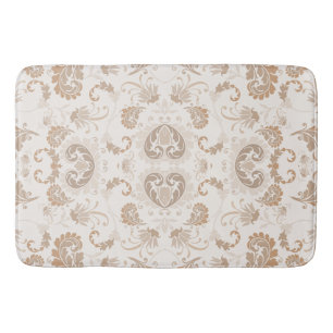 Tapis De Bain Paisley en beige esthétique moderne Tan Brown