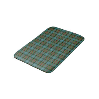 Tapis De Bain Paisley Scotland Tartan Turquoise Plaid Motif