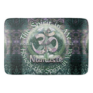 Tapis De Bain Paix du monde de mandala de Namaste