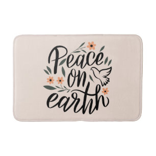 Tapis De Bain Paix sur Terre Design Floral