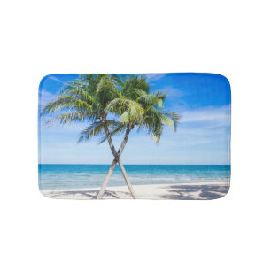 Tapis De Bain Palm arbre tropical plage photo paradis été