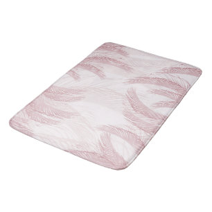 Tapis De Bain Palmiers en plumes rose pâle 1