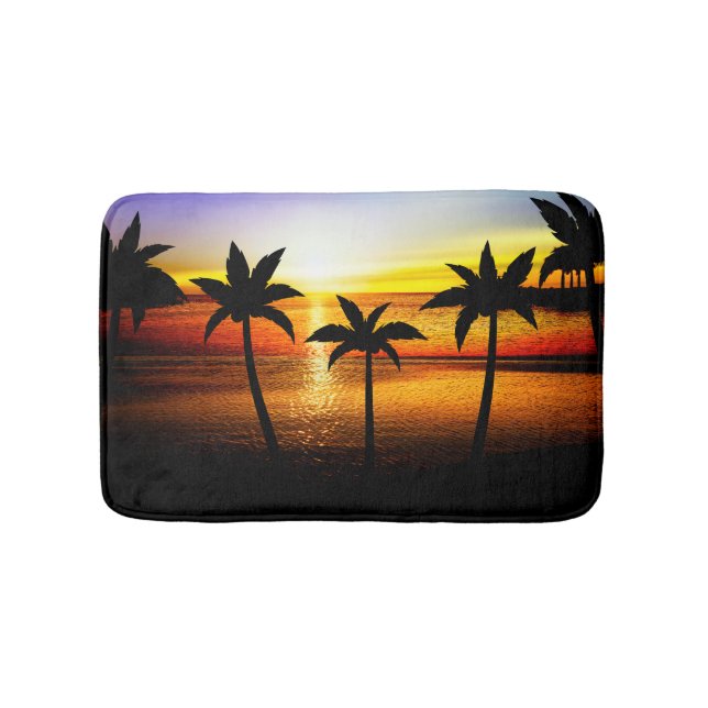 Tapis De Bain Palmiers hawaïens tropicaux (Devant)