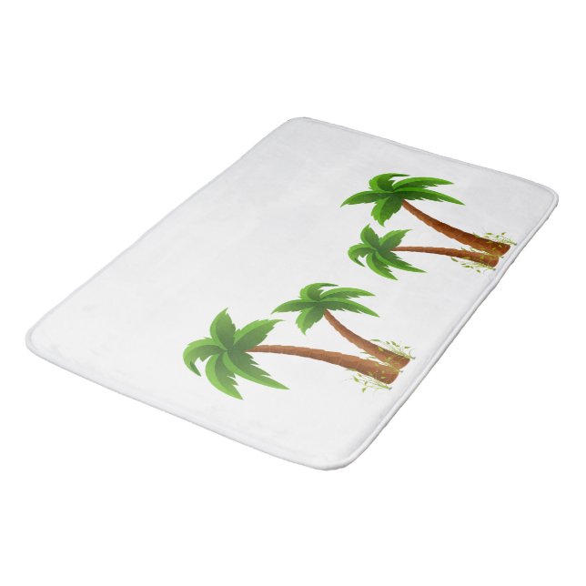 Tapis De Bain Palmiers Jolie Salle de bain Mat (Angle)