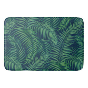 Tapis De Bain Palmiers tropicaux de nuit feuilles