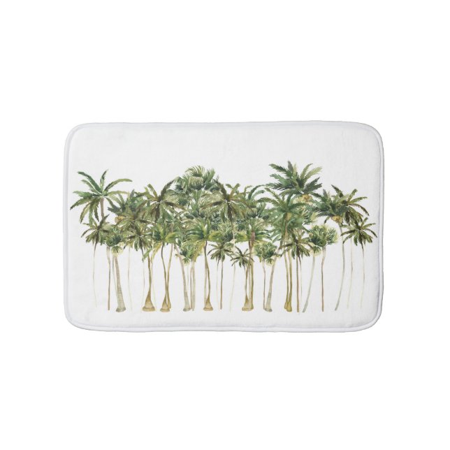 Tapis De Bain Palmiers tropicaux modernes (Devant)