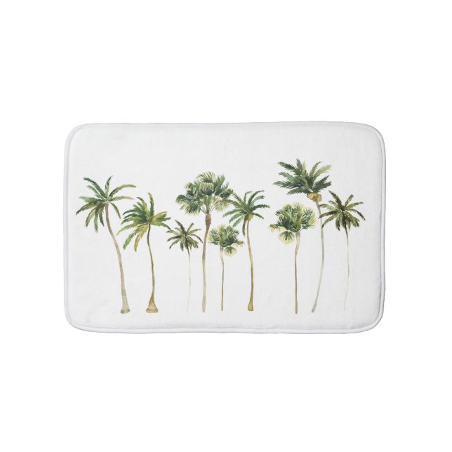 Tapis De Bain Palmiers tropicaux modernes (Devant)
