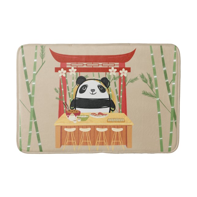 Tapis De Bain panda, sushi (Devant)