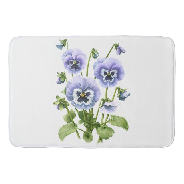 Tapis De Bain Pansies violettes (Devant)
