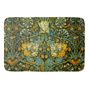 Tapis De Bain Papier peint floral Chèvrefeuille Or de William Mo