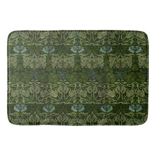 Tapis De Bain Papier peint Grande Tulipe Rose verte de William M