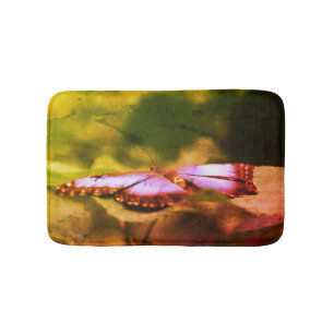 Tapis De Bain Papillon bleu Nature Abstraite