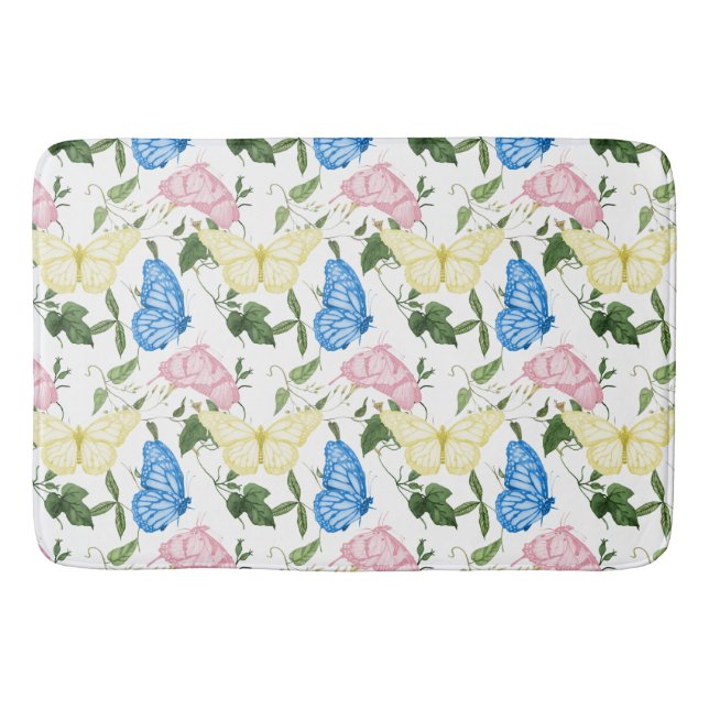 Tapis De Bain Papillon de printemps motif nature (Devant)