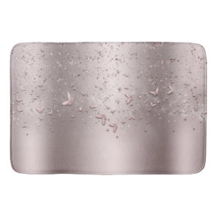 Tapis De Bain Papillon scintillant paillettes rose clignotant