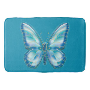 Tapis De Bain Papillon turquoise
