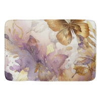 Papillons aquarelle papillons violet et or